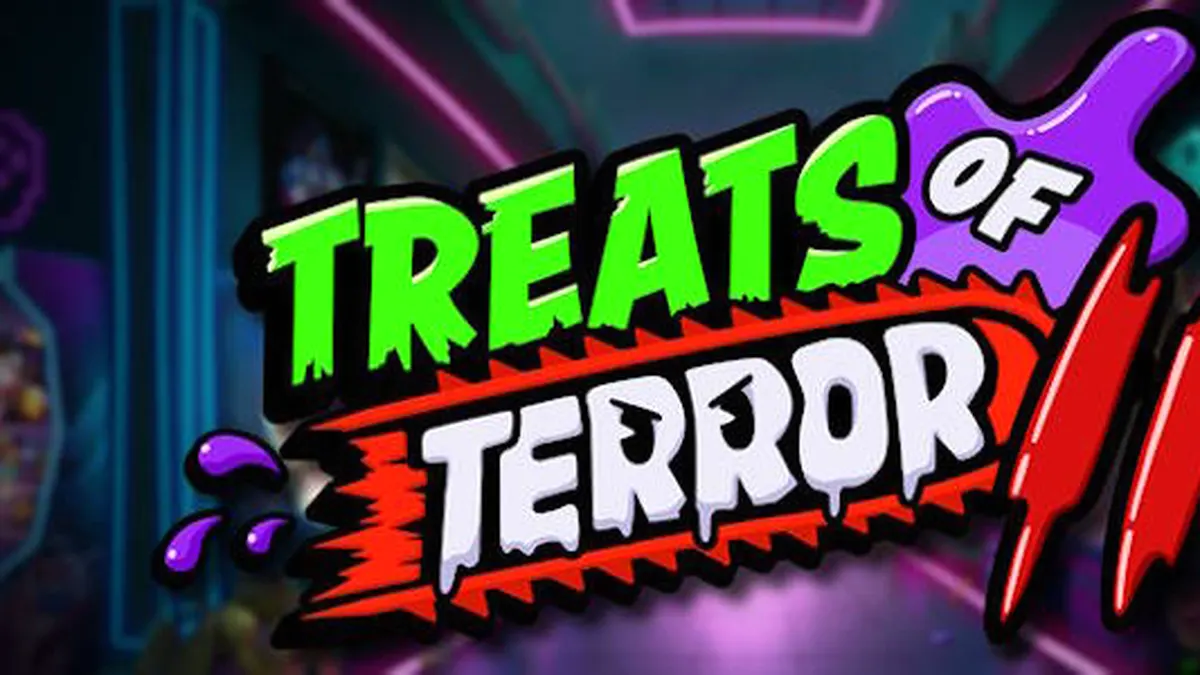 Isang makulay at nakakatakot na tema ng Treats of Terror II slot na may mga sentient na pagkain.